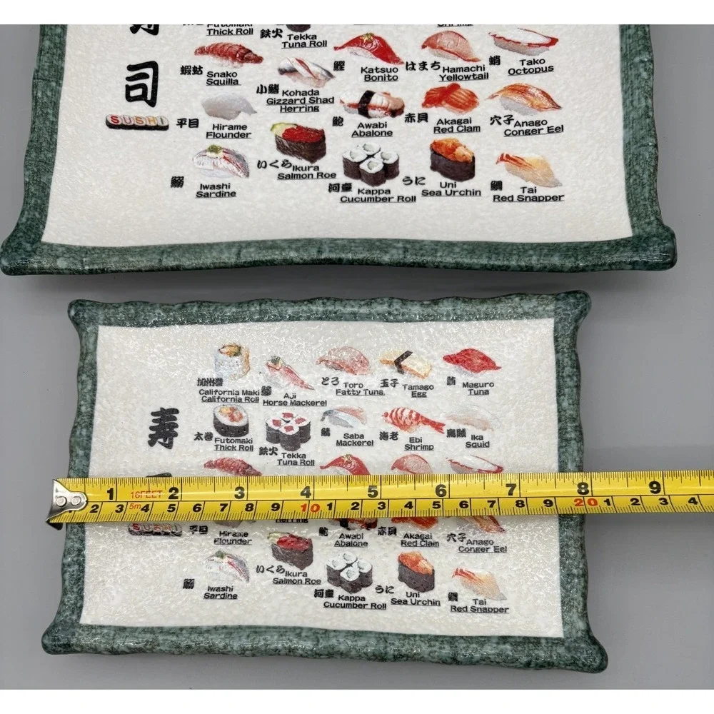 Japanese Pottery Sushi Picture Menu‎ Plate English Japan Translation Sashimi